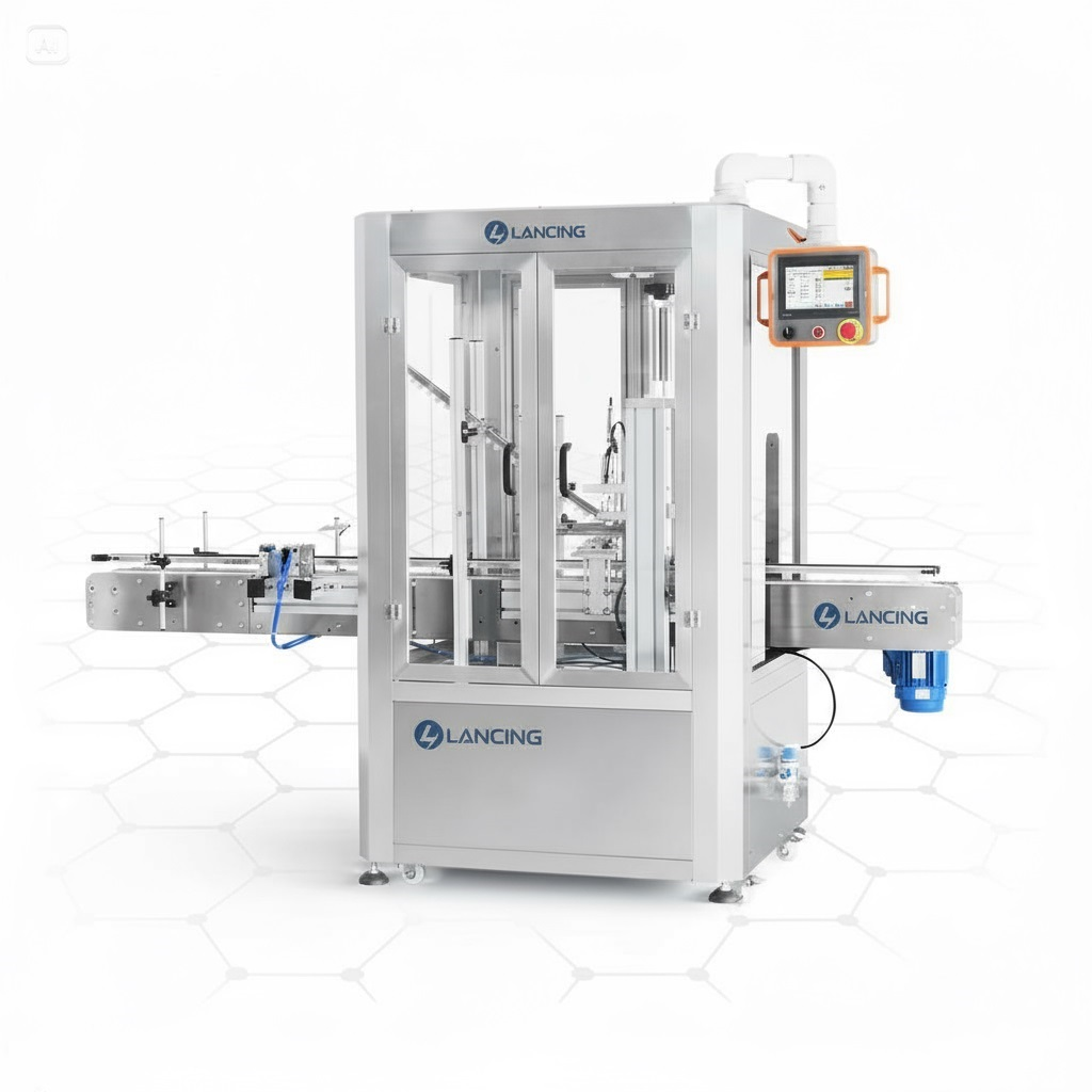 Lancing automatic enclosed jar capping machine